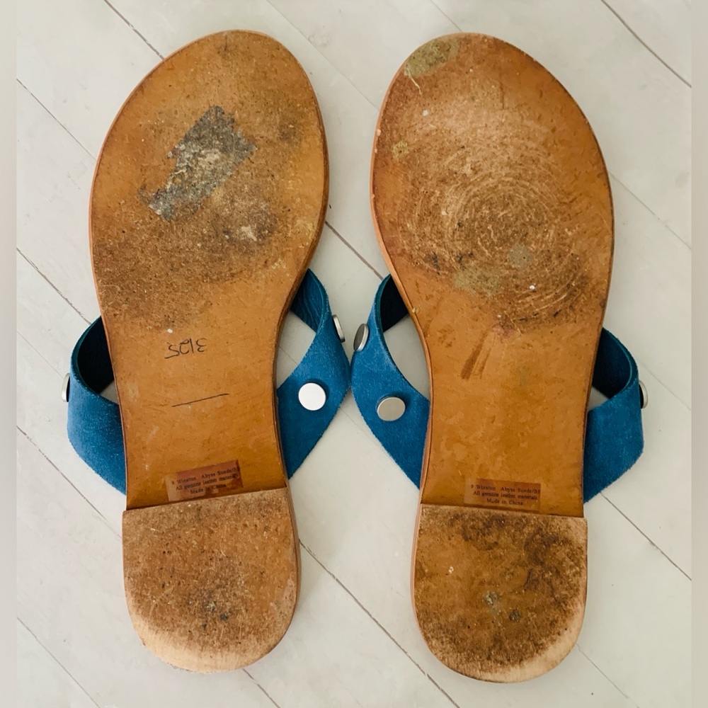 HAMMITT Winston Abyss Flip Flop Suede Sandals Sz 9 - Picture 7 of 8